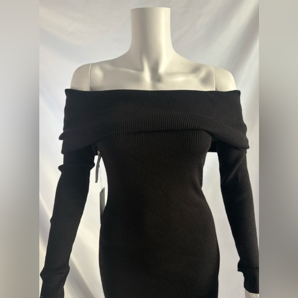 Wilfred Free Off the shoulder Wool Dress Black (NWT, Size Small) - Picture 4 of 8
